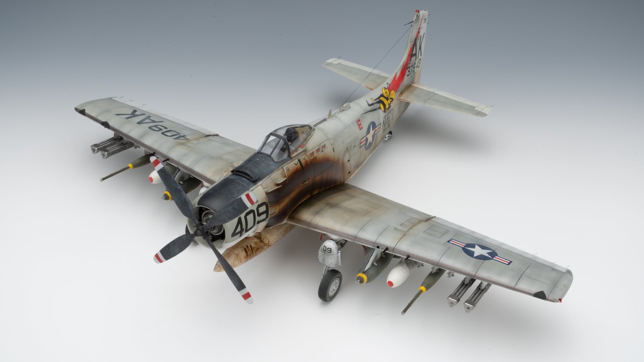 honing parachute Afrika Douglas A-1 Skyraider - Model Aces